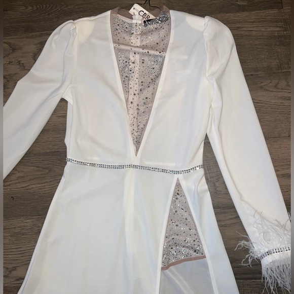 NWT White Crystal Formal Gown - Picture 11 of 13